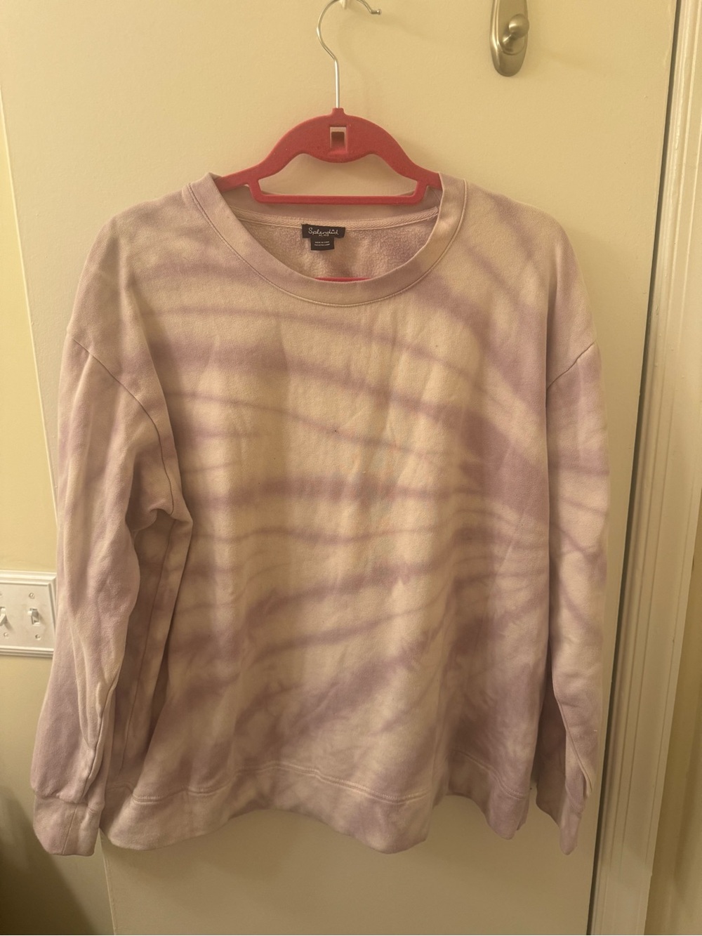 Soft Lavender Tie-Dye Crewneck Sweatshirt